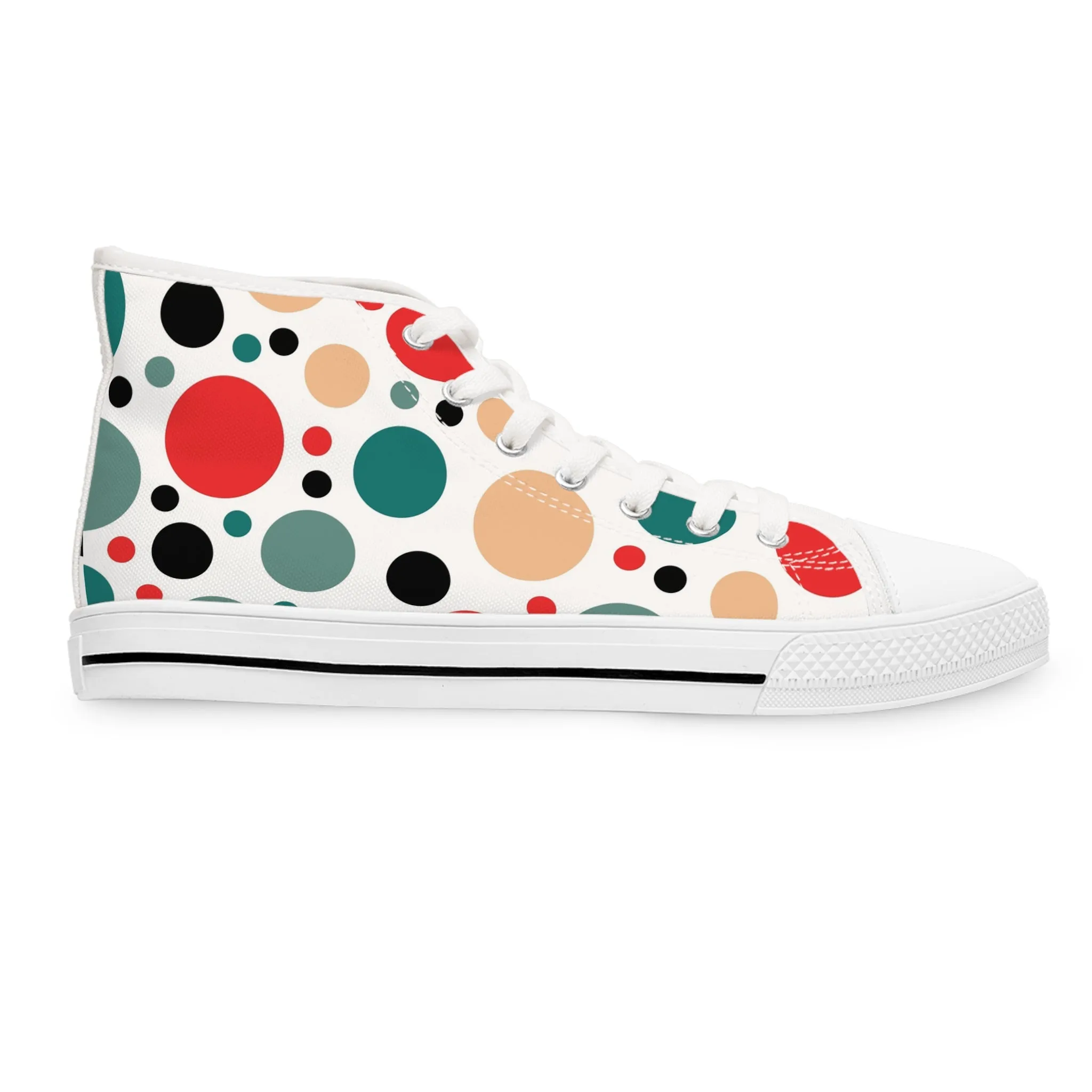 Multi-Colored Dots Women's High Top Sneakers