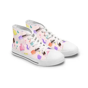 Nail Polish Bottles Women's High Top Sneakers