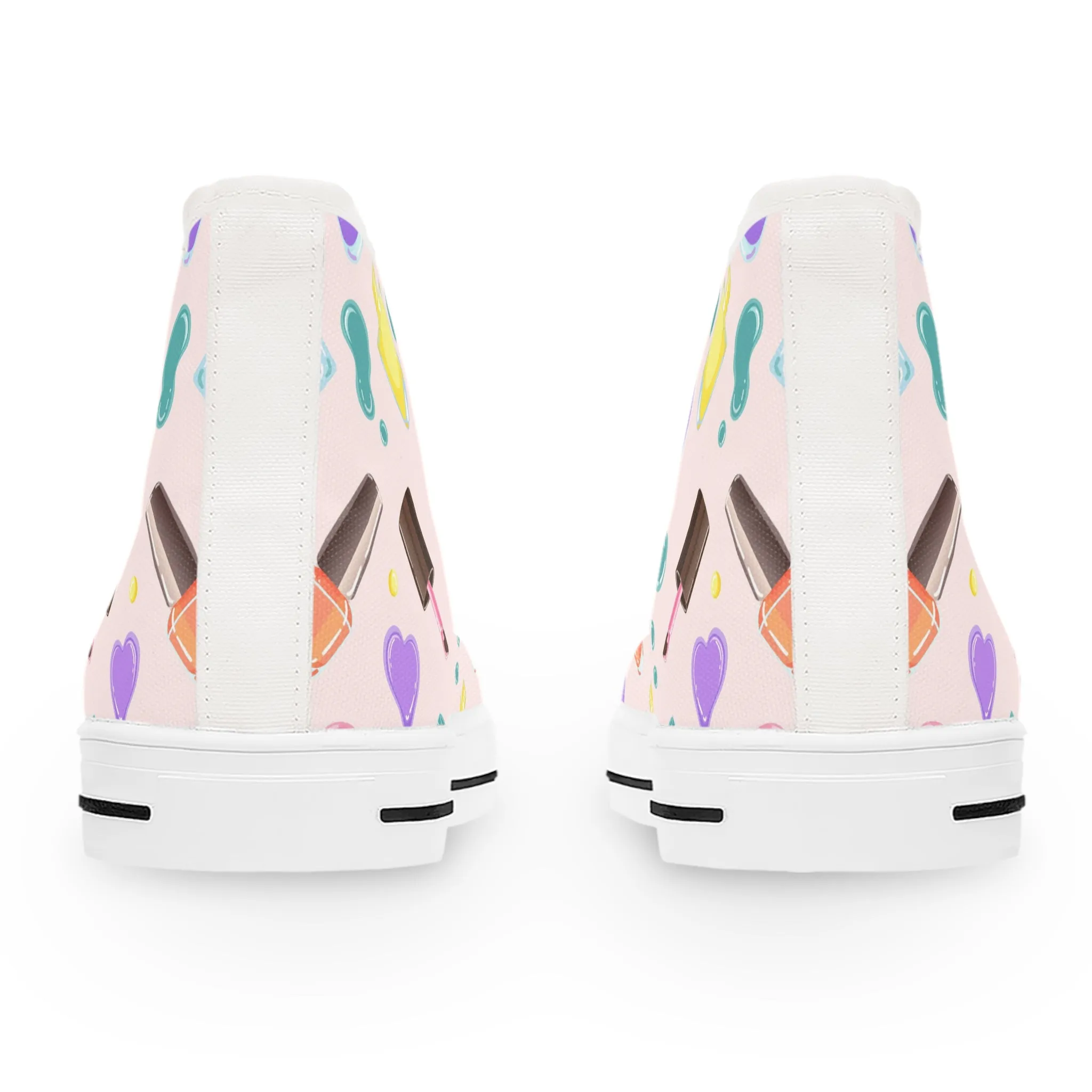 Nail Polish Bottles Women's High Top Sneakers