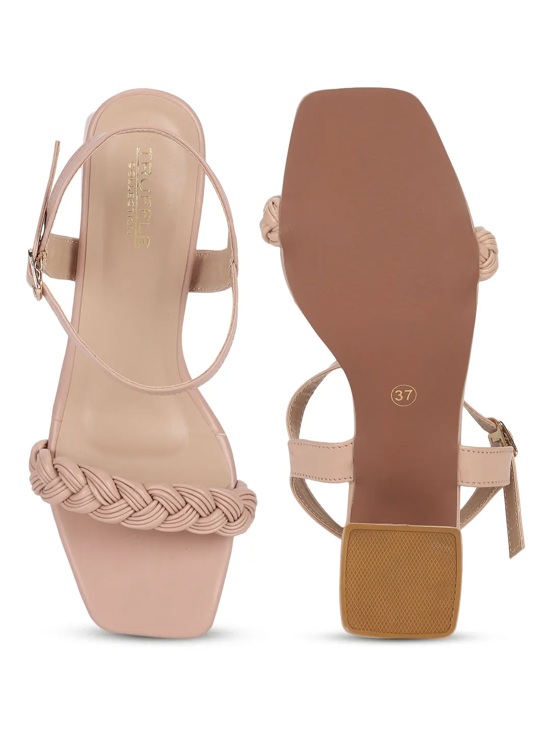 Nude PU Braided Block Sandals (TC-MSI-103-NUDPU)