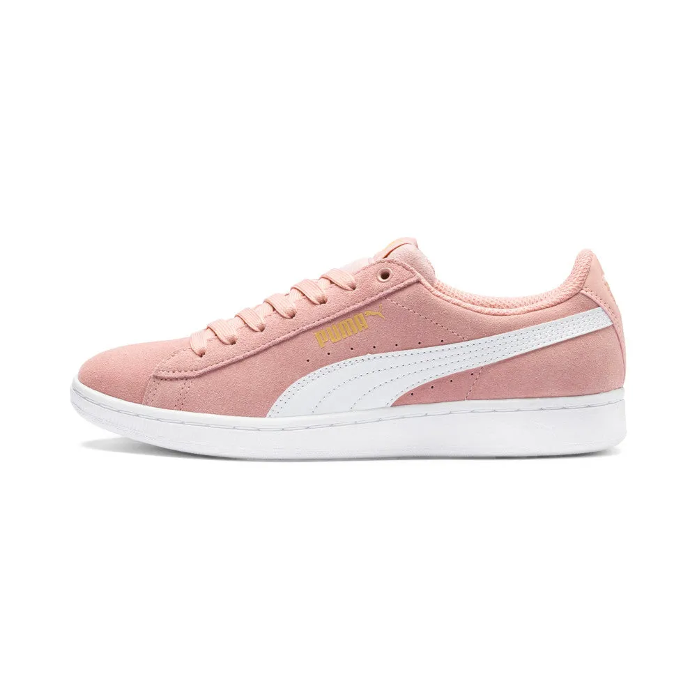 PUMA KIDS VIKKY V2 SUEDE SNEAKERS - Peony-Rosewater-Silver-White