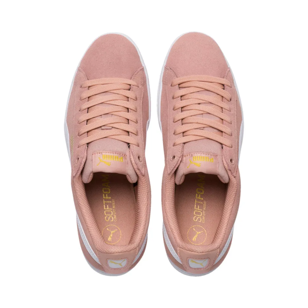 PUMA KIDS VIKKY V2 SUEDE SNEAKERS - Peony-Rosewater-Silver-White