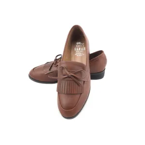 Quincy brown top tassels feminine bow loafers