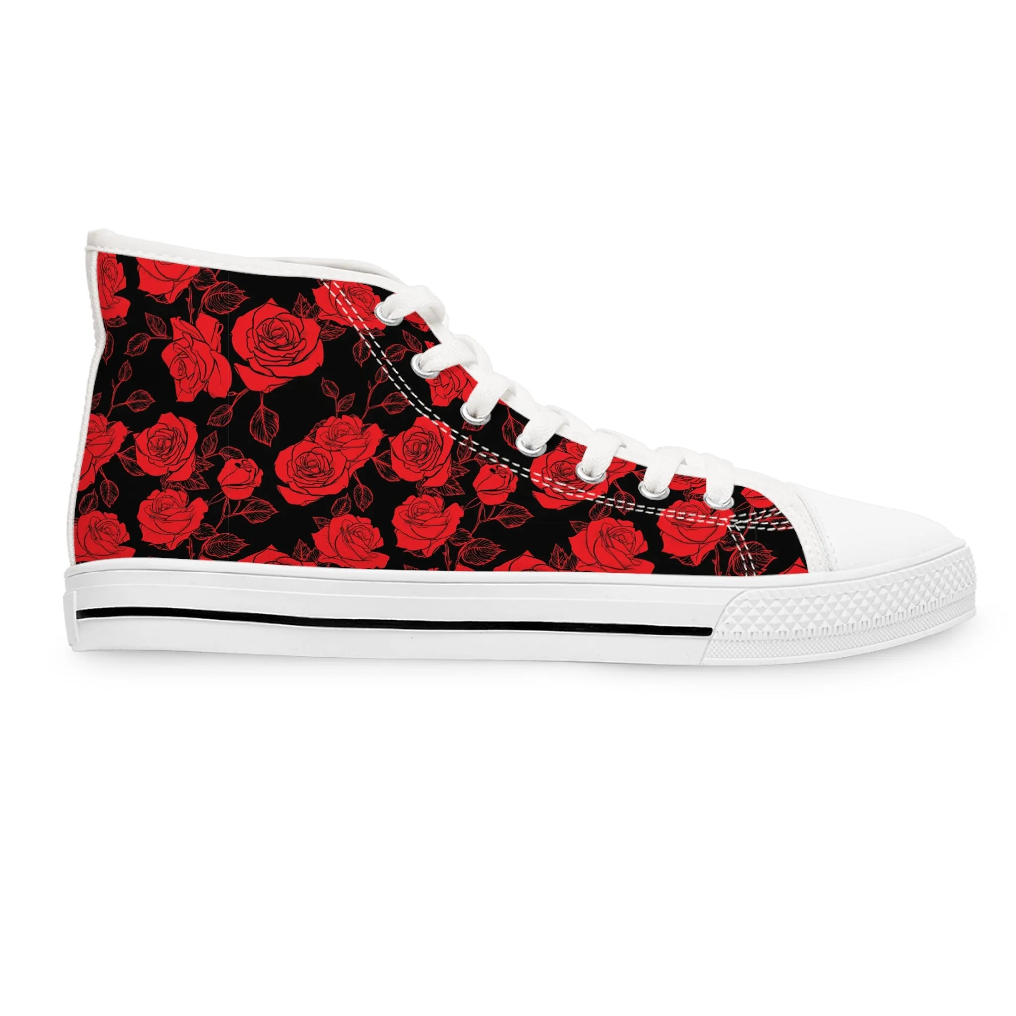 Red Roses Women's High Top Sneakers