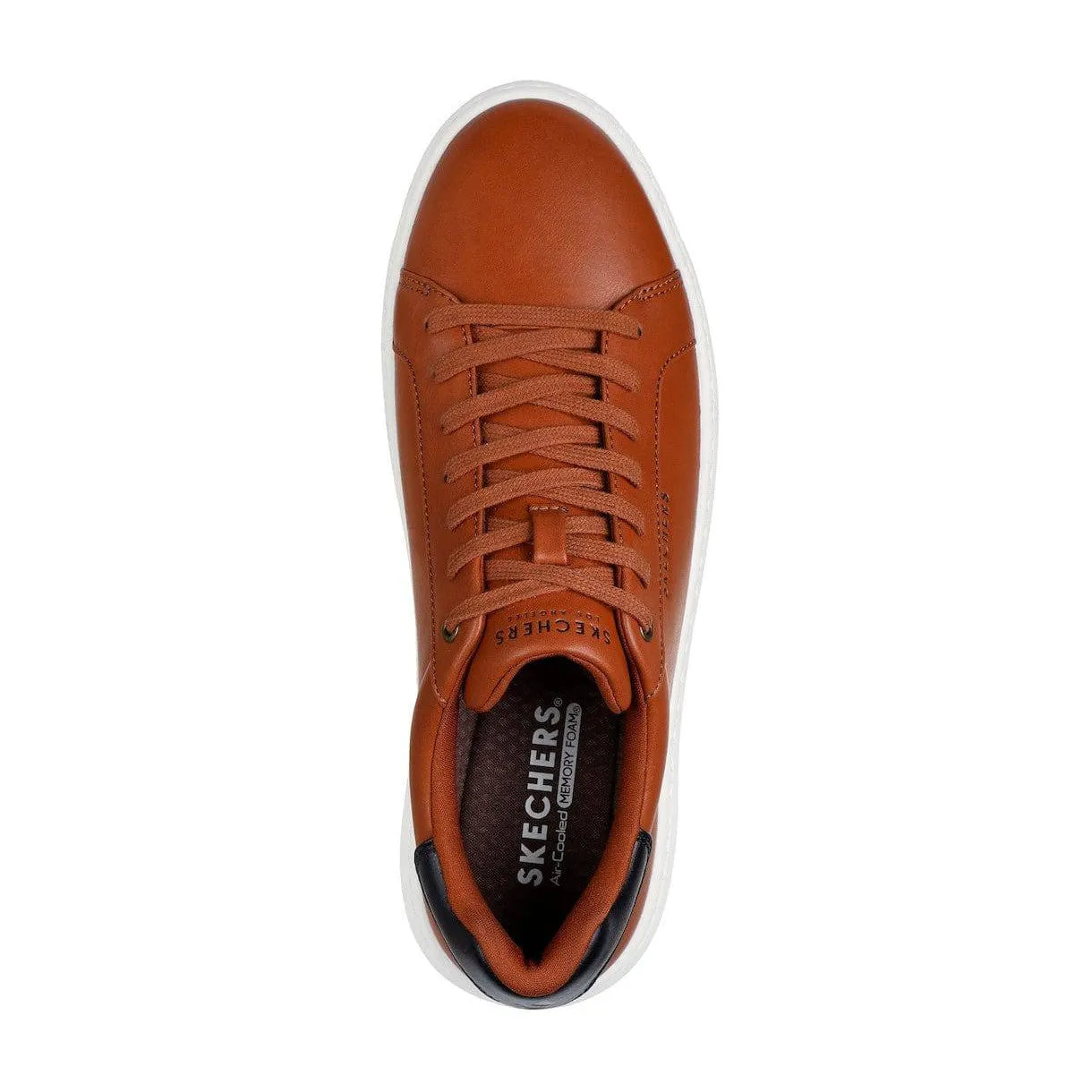 Skechers 183175 Court Break - Suit Sneaker Mens Cognac Lace Up Trainers