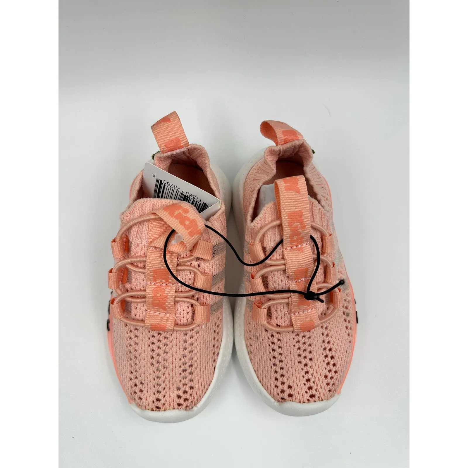 Small Kid Size 7, Pink Slip-on Sneakers with Elastic Laces