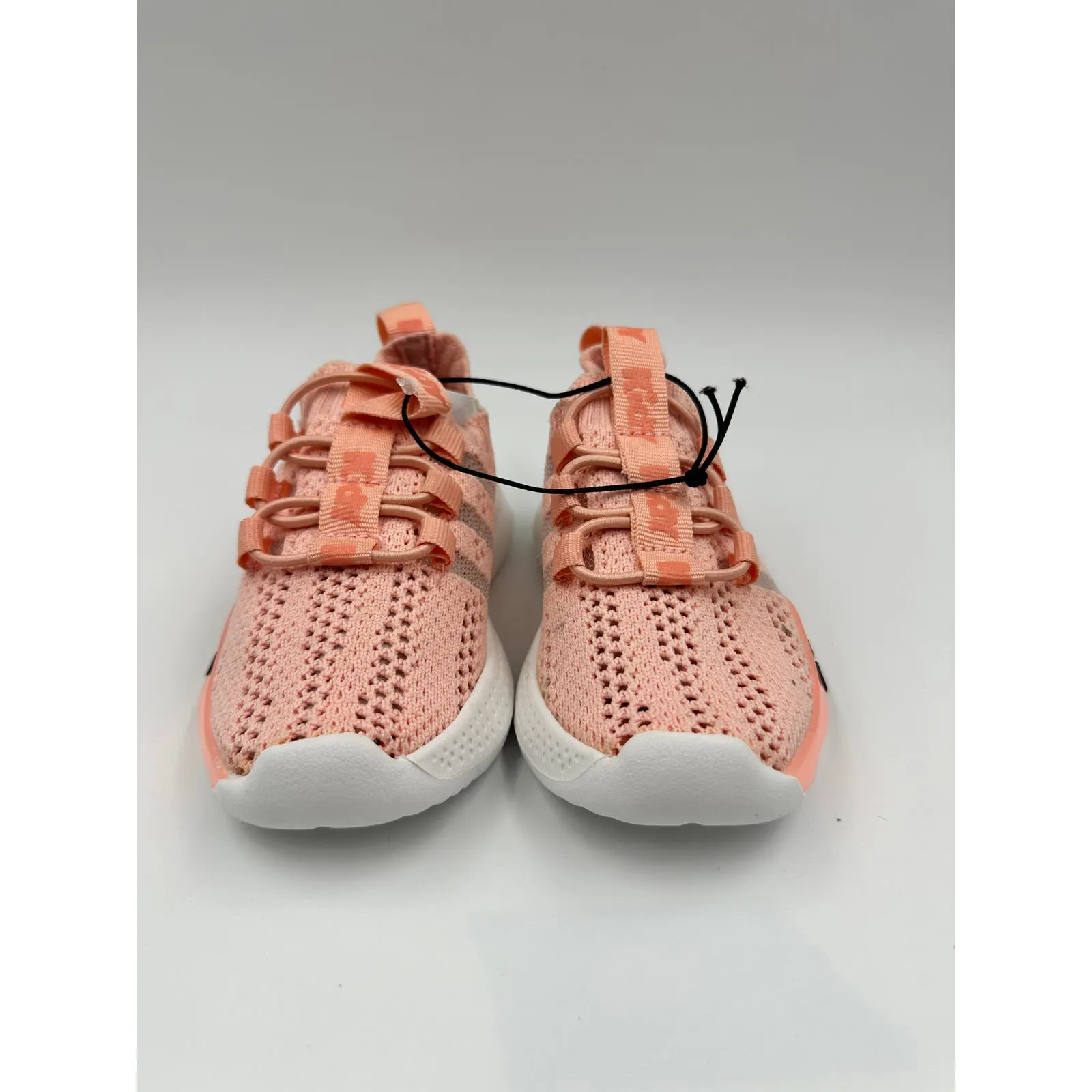 Small Kid Size 7, Pink Slip-on Sneakers with Elastic Laces