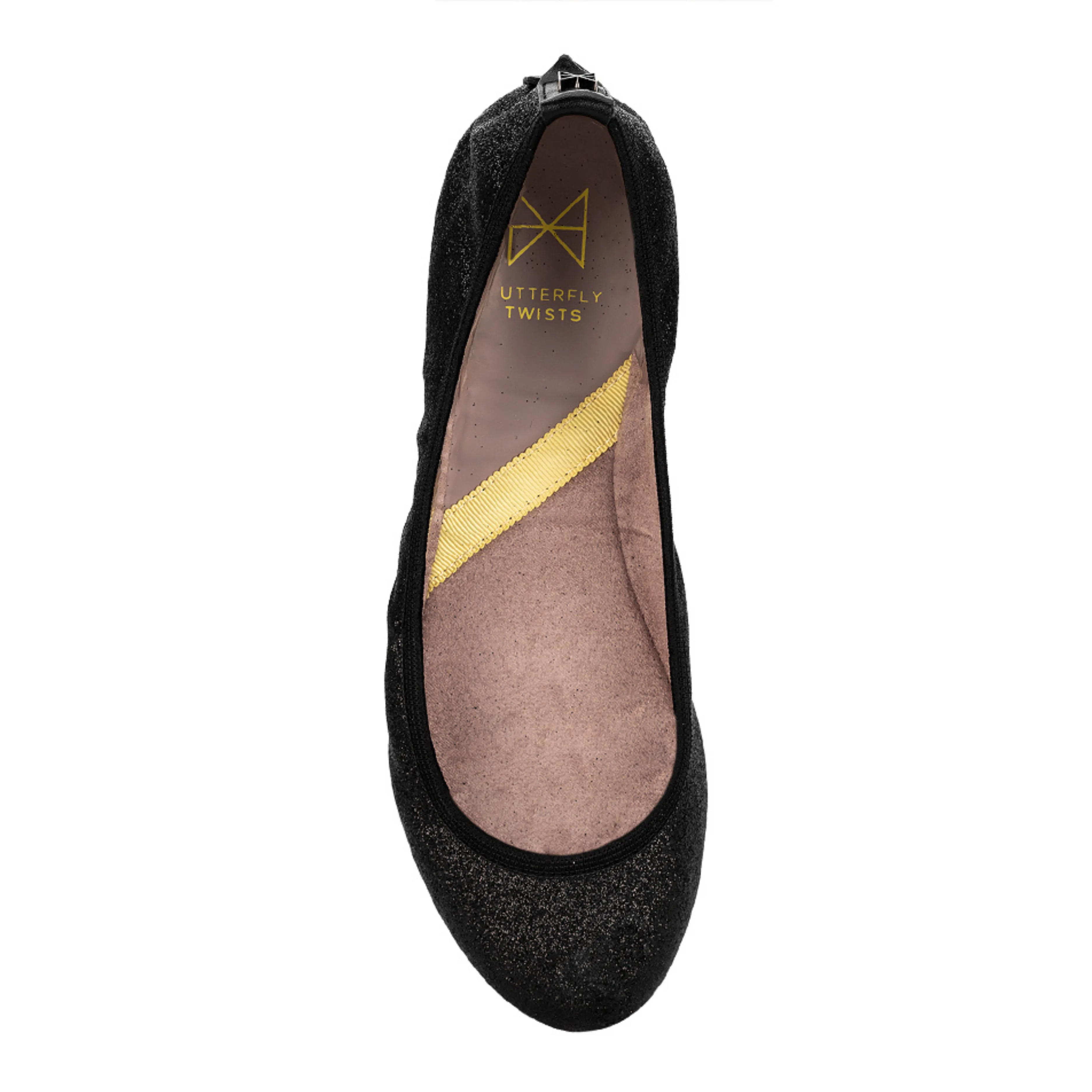 SOPHIA Ballet Flat Shoes - Glitter Black