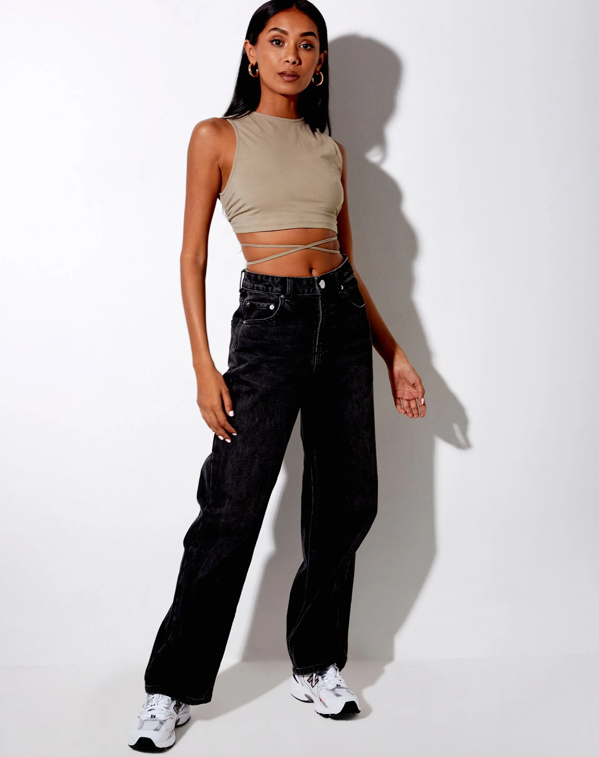 Tasve Crop Top in Sage