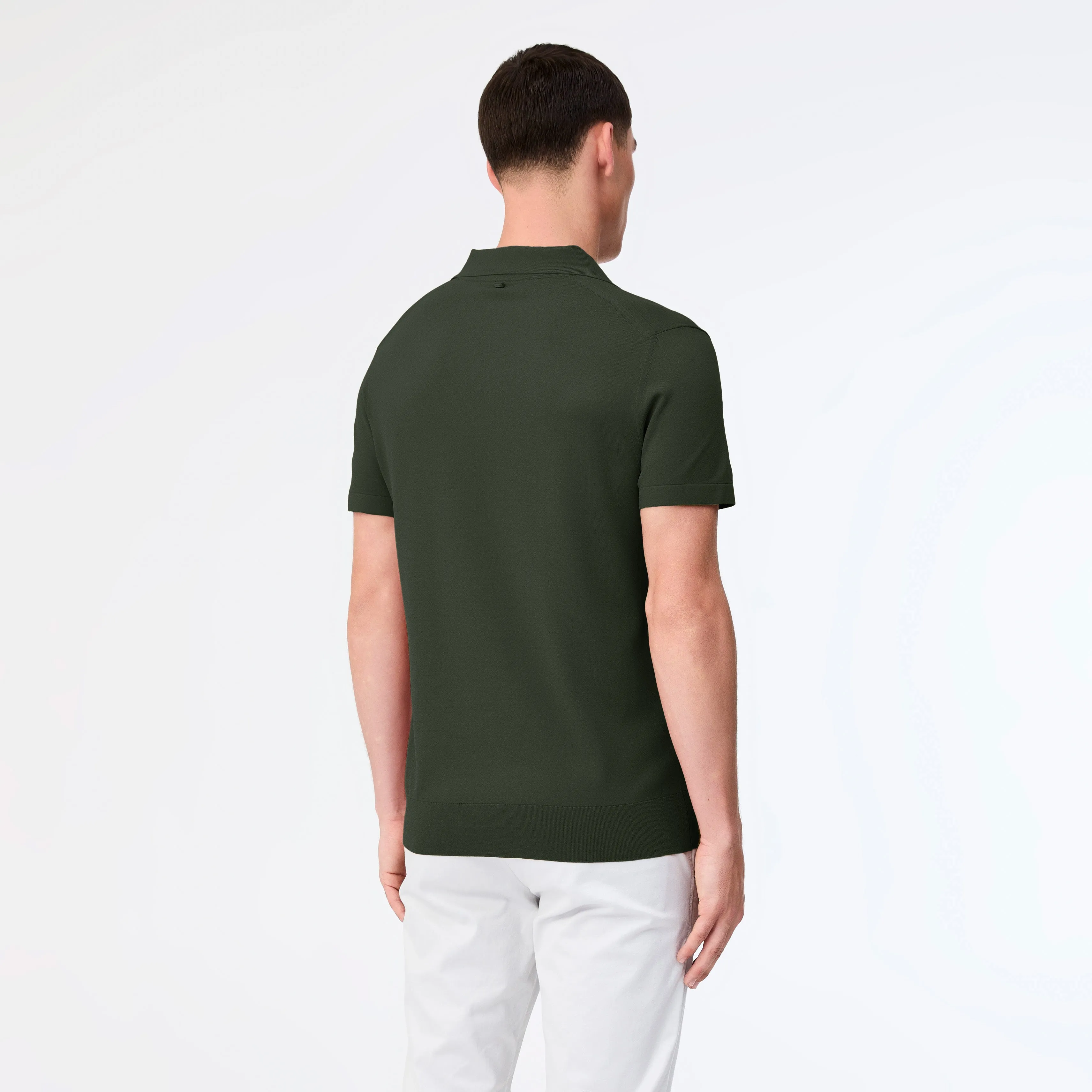 Tech Knitted Polo Forest