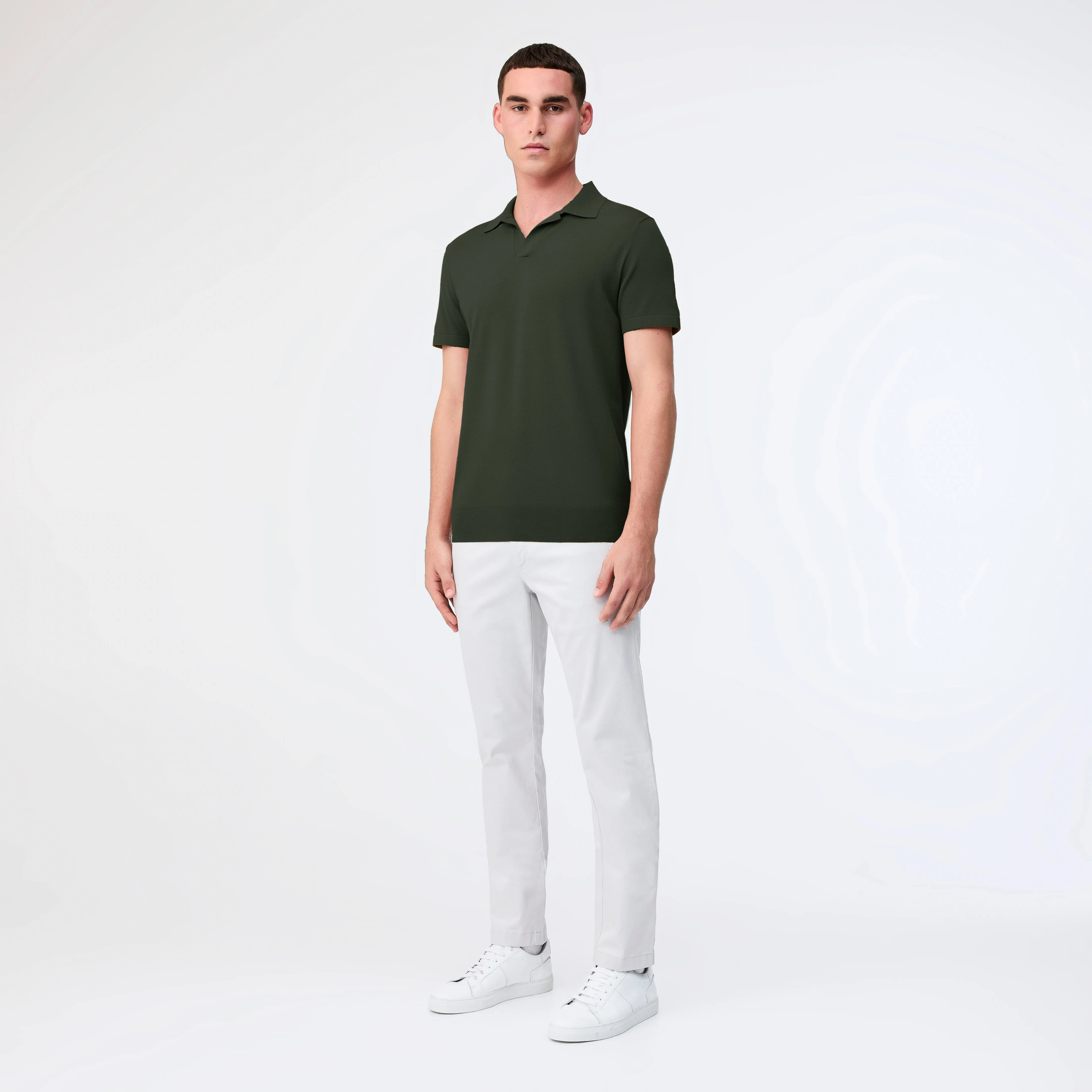 Tech Knitted Polo Forest