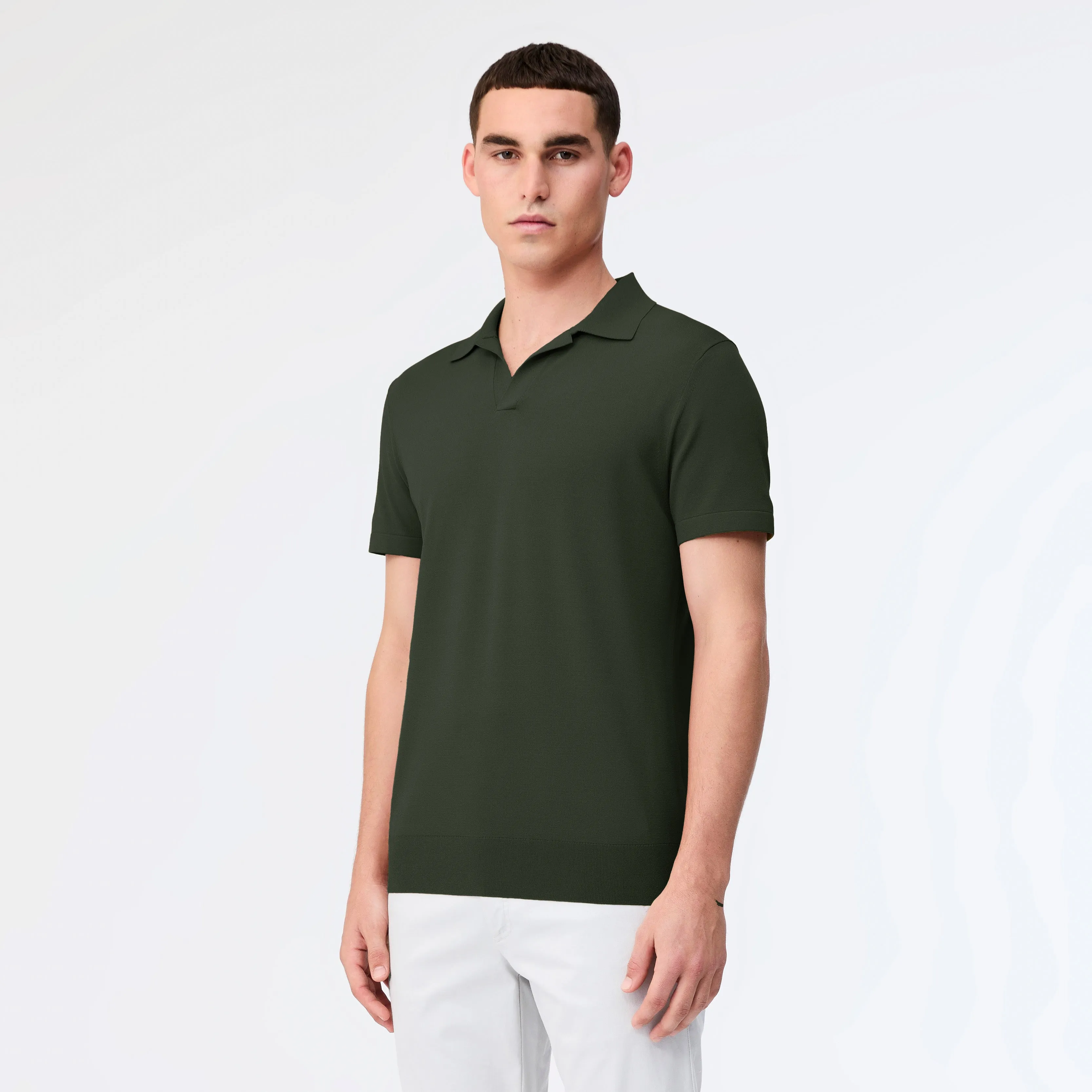 Tech Knitted Polo Forest