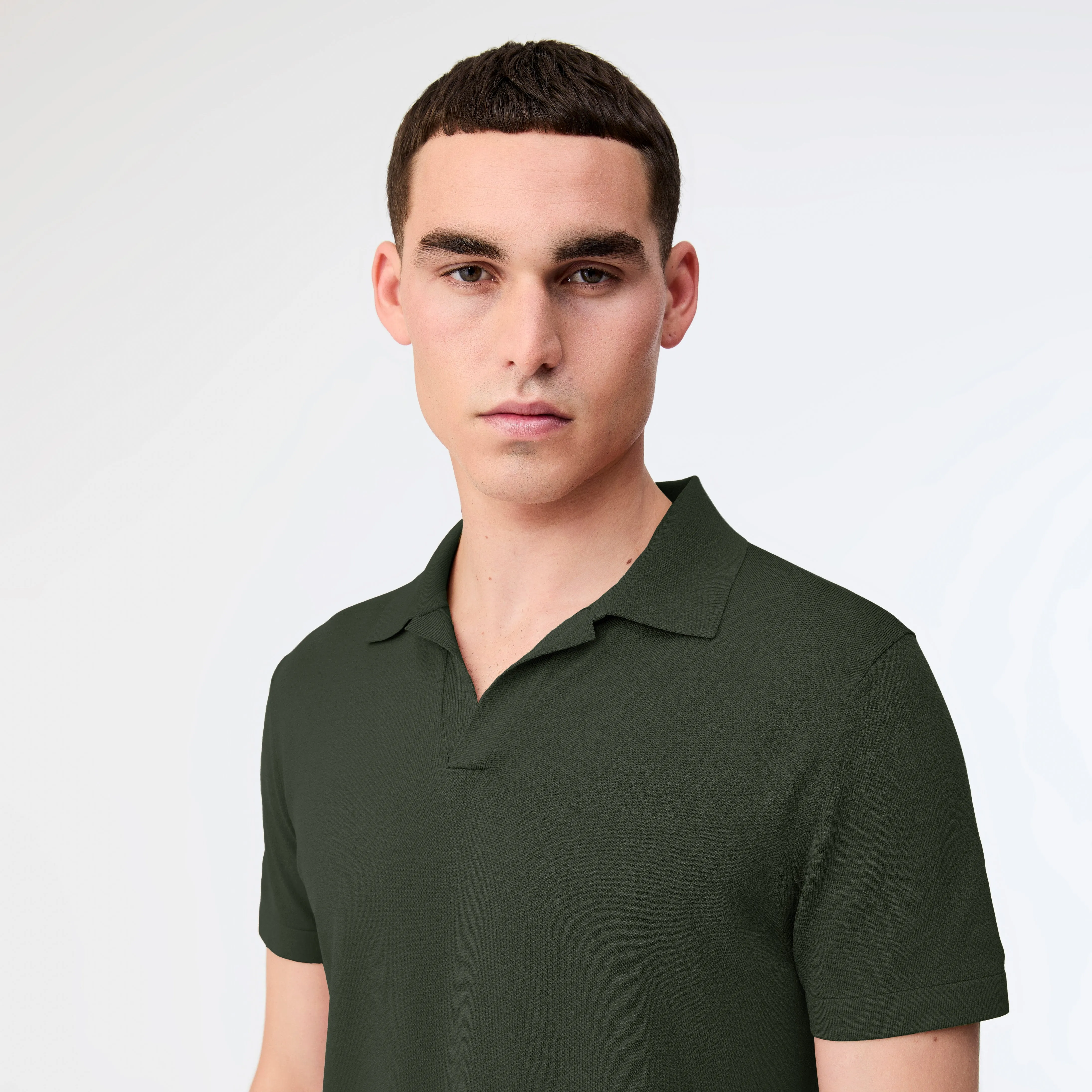 Tech Knitted Polo Forest