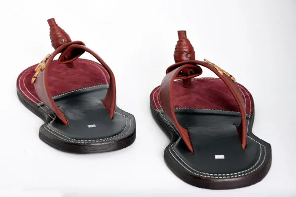 The Akan leather accent Coziest Slippers