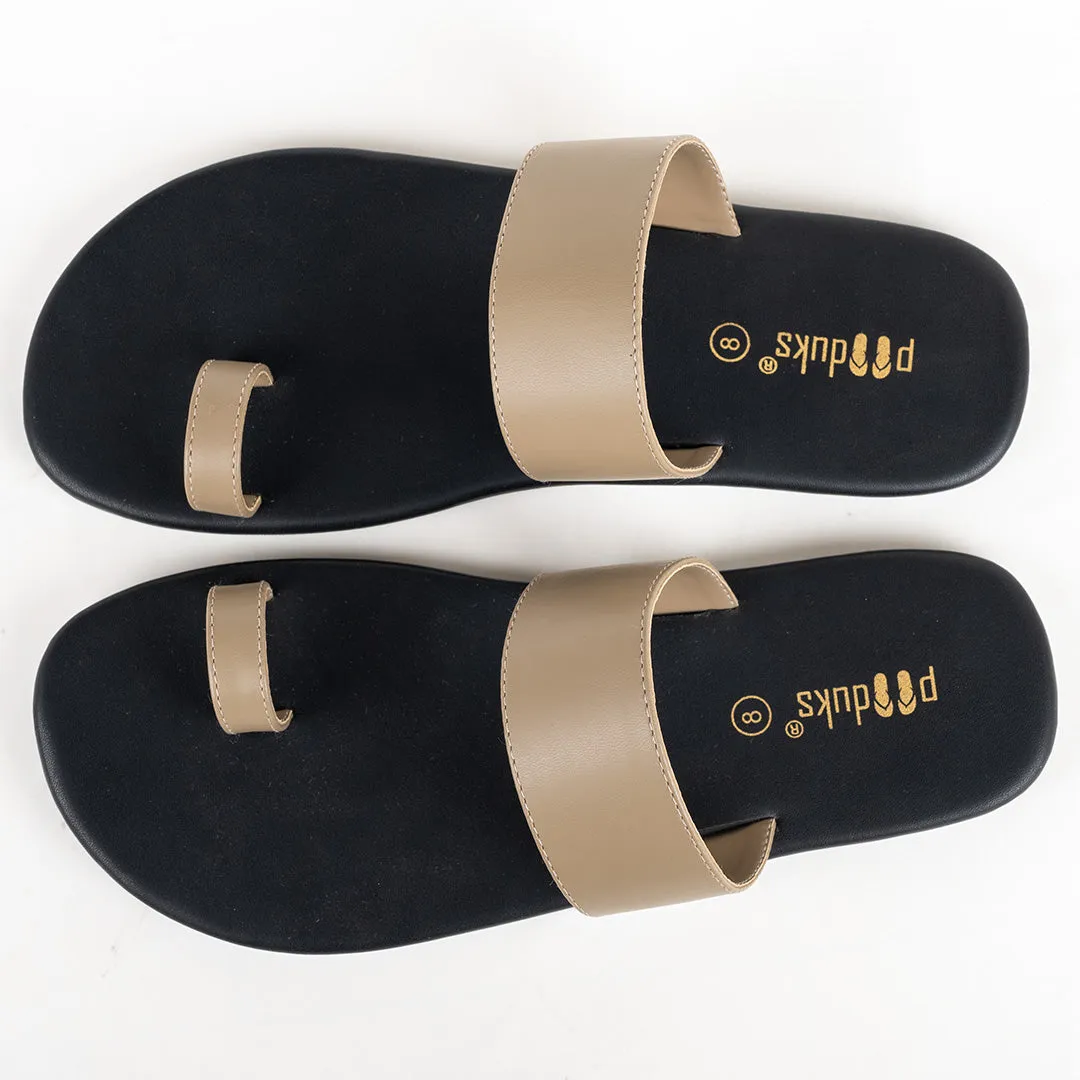 Vaana Toe-Ring Vegan Leather Slides Men