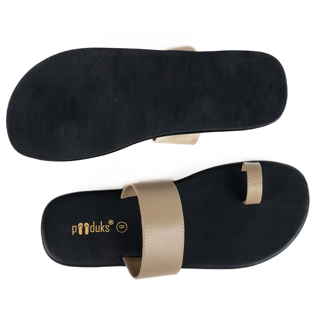 Vaana Toe-Ring Vegan Leather Slides Men