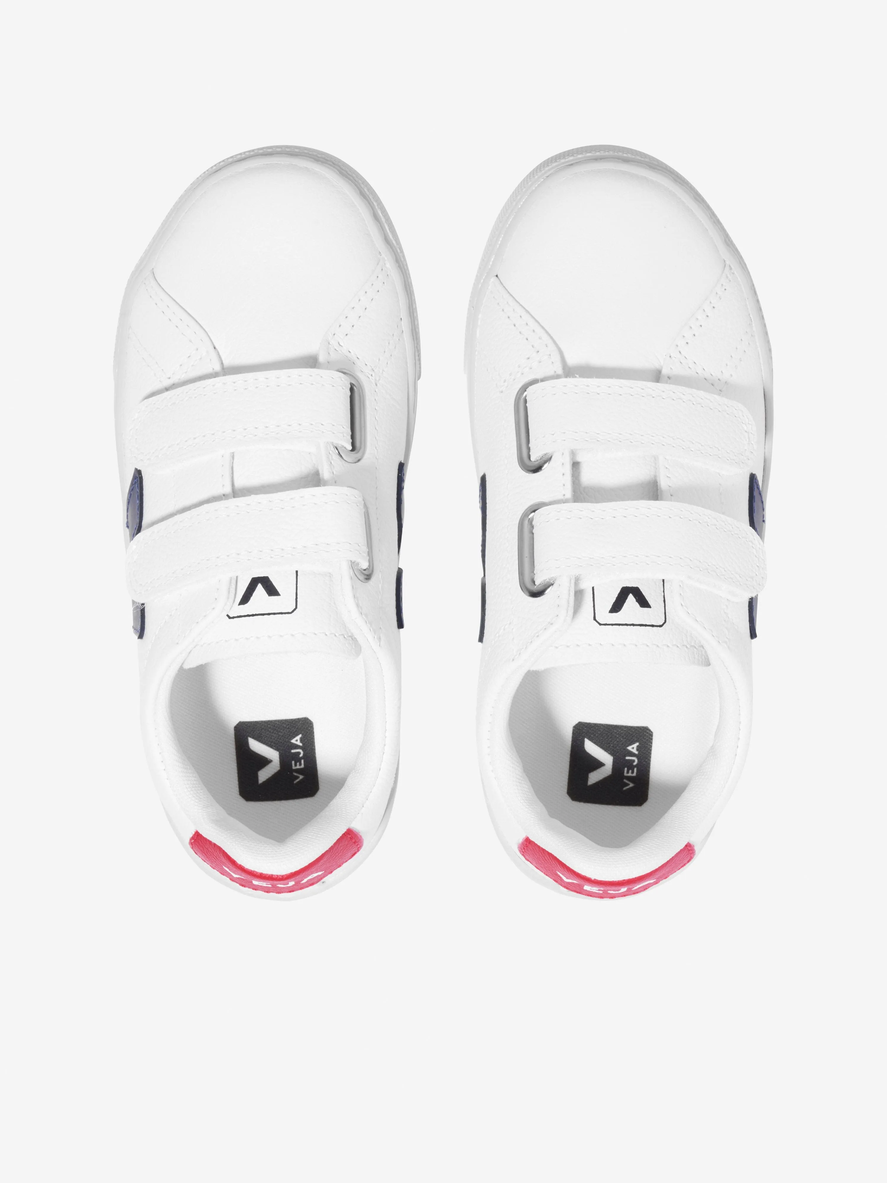 Veja Kids Small Esplar Velcro Trainers in White