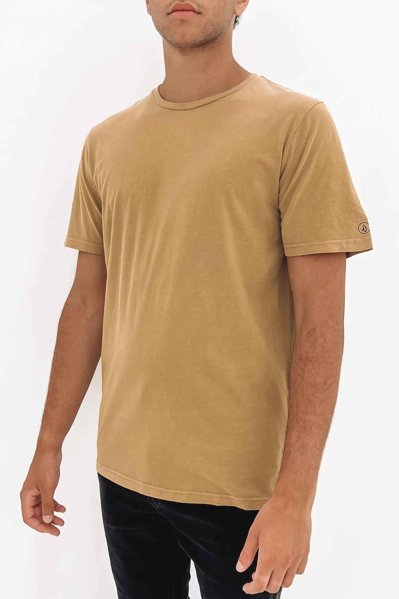 Wash Solid Short Sleeve Tee Gravel