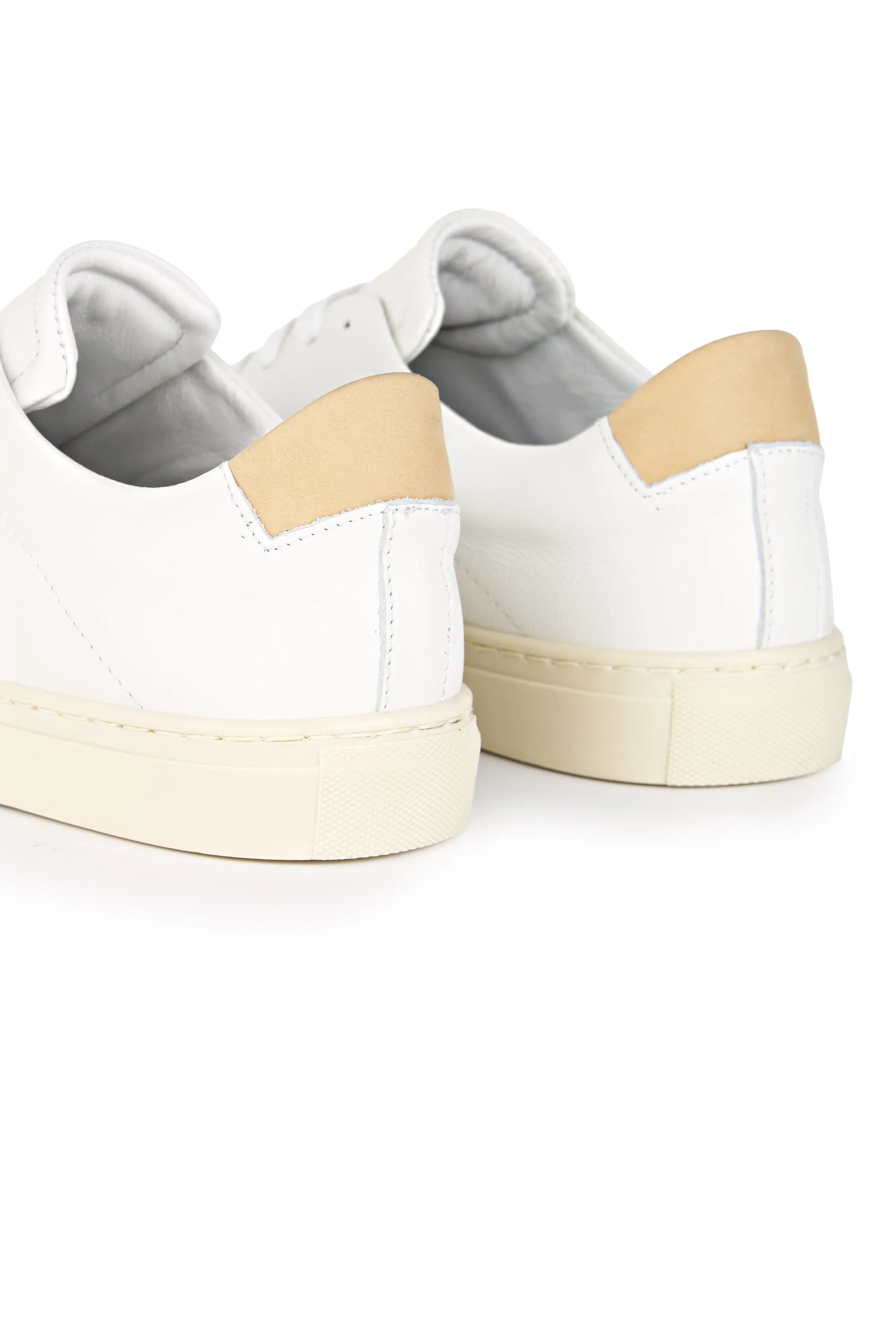 White Calf Leather Sneakers