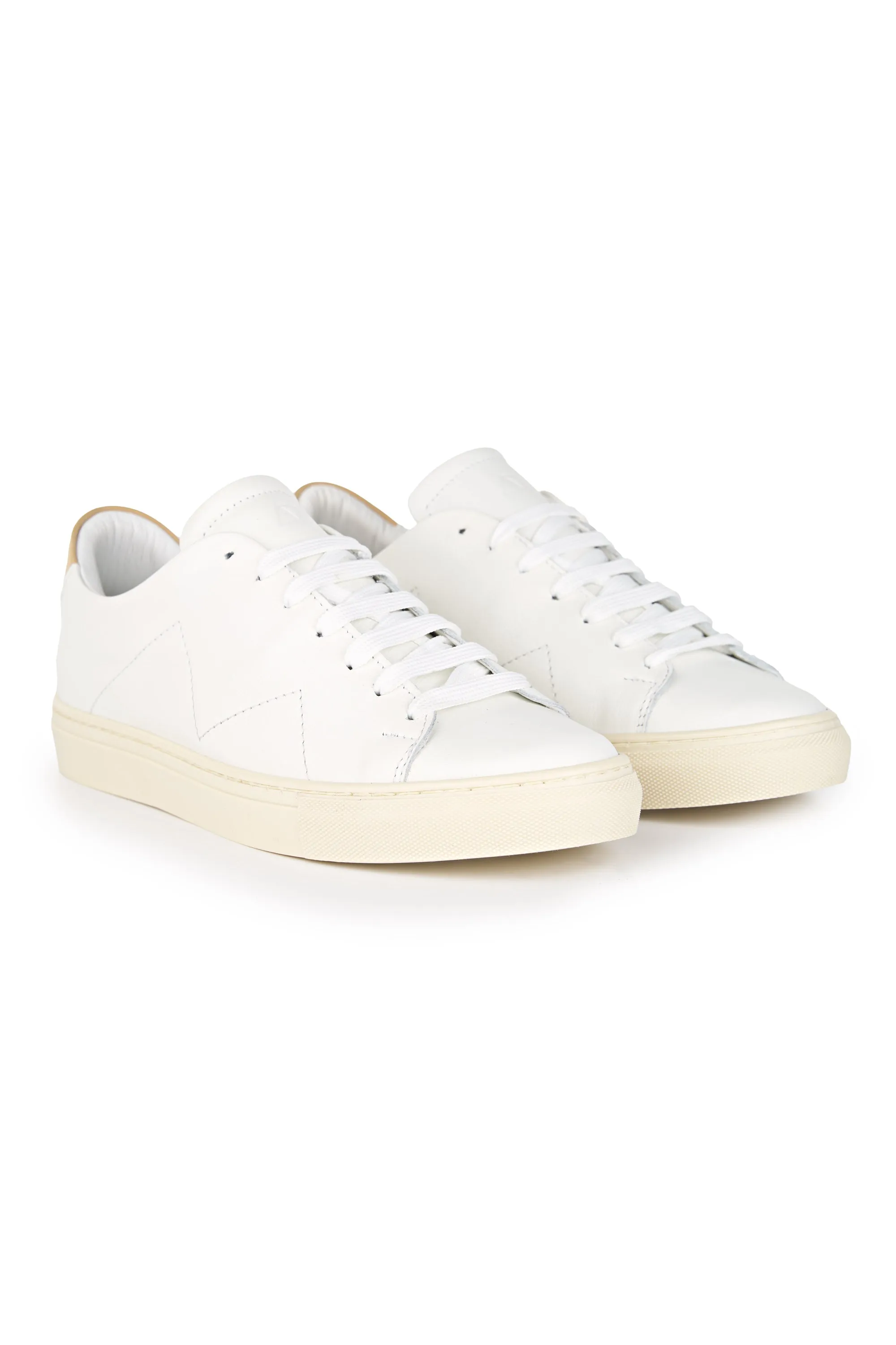 White Calf Leather Sneakers