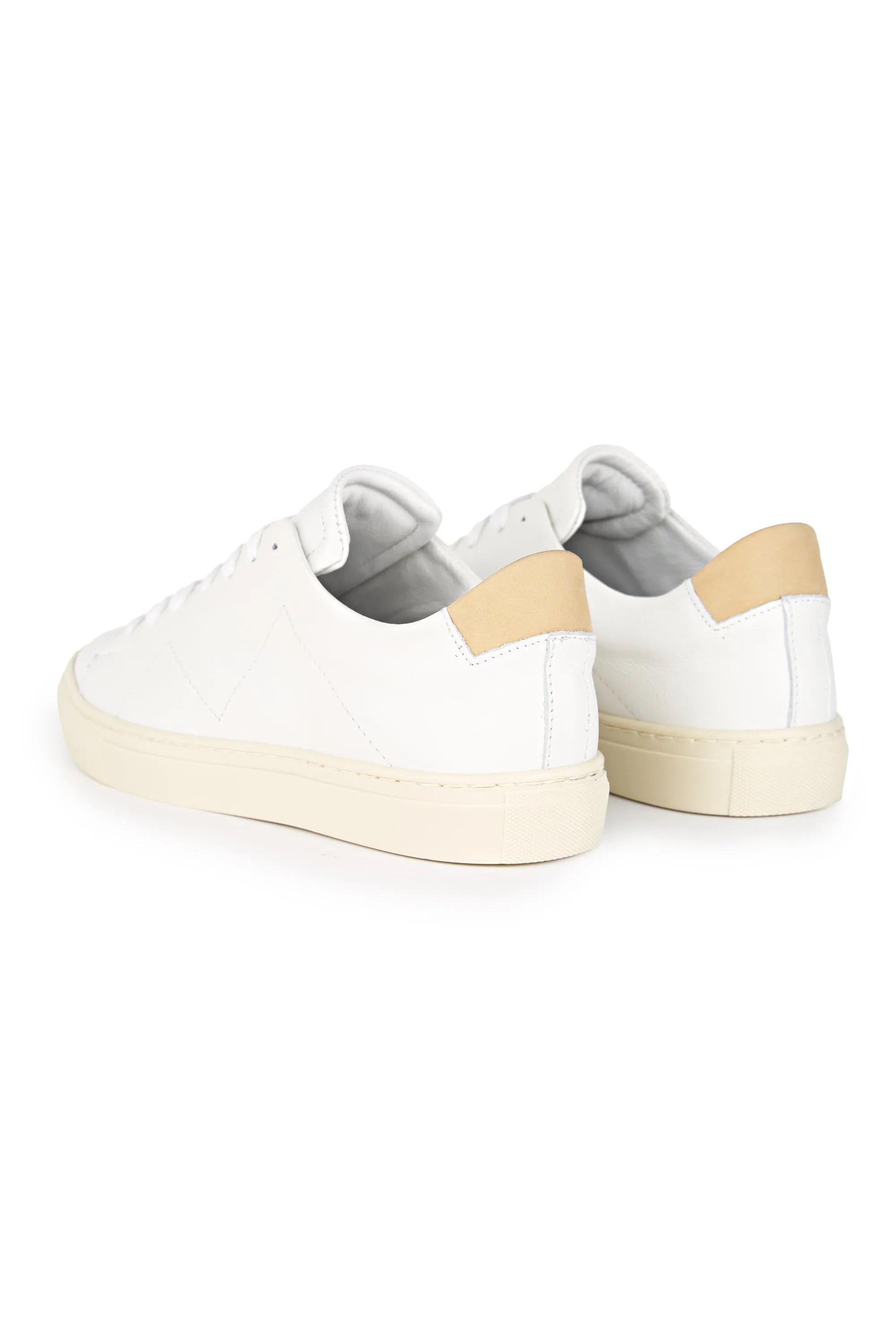 White Calf Leather Sneakers