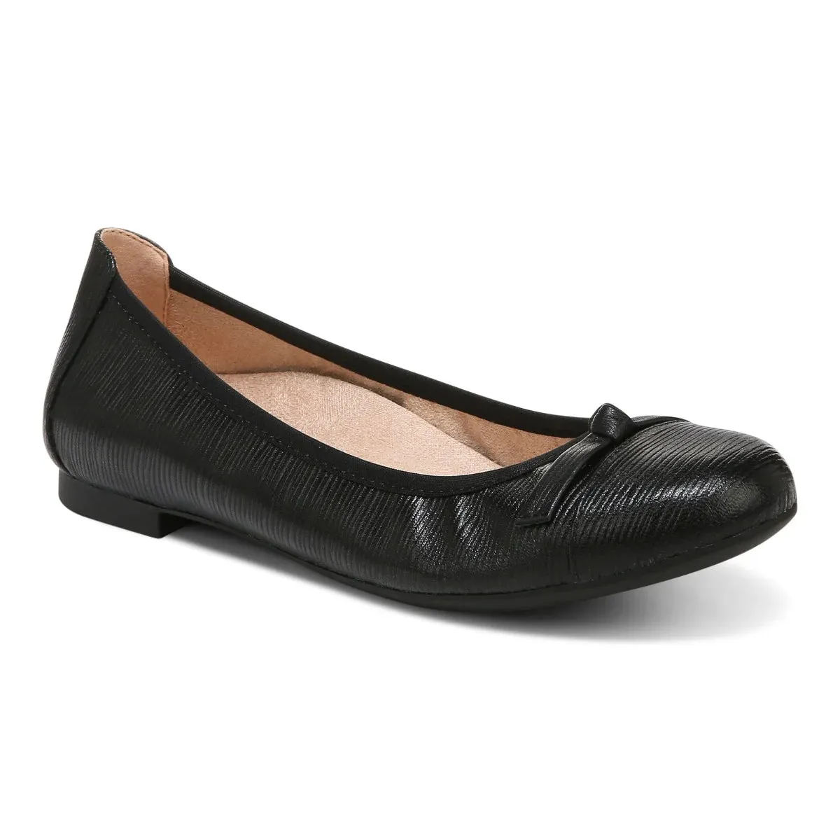 WOMEN'S VIONIC AMORIE FLAT | BLACK WAVY